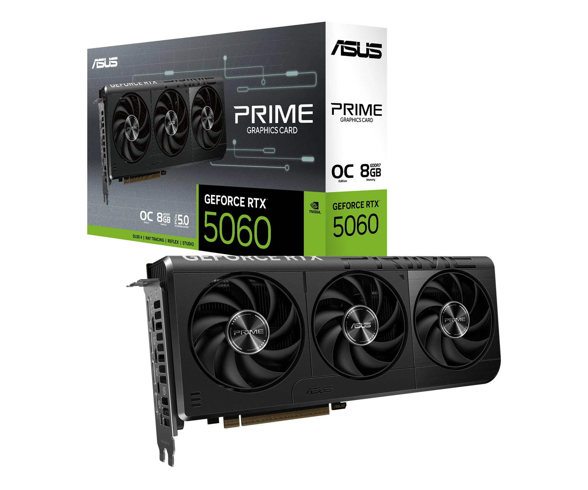 Відеокарта ASUS GeForce RTX 5060 Prime OC 8GB GDDR7 DLSS4 (PRIME-RTX5060-O8G) EU