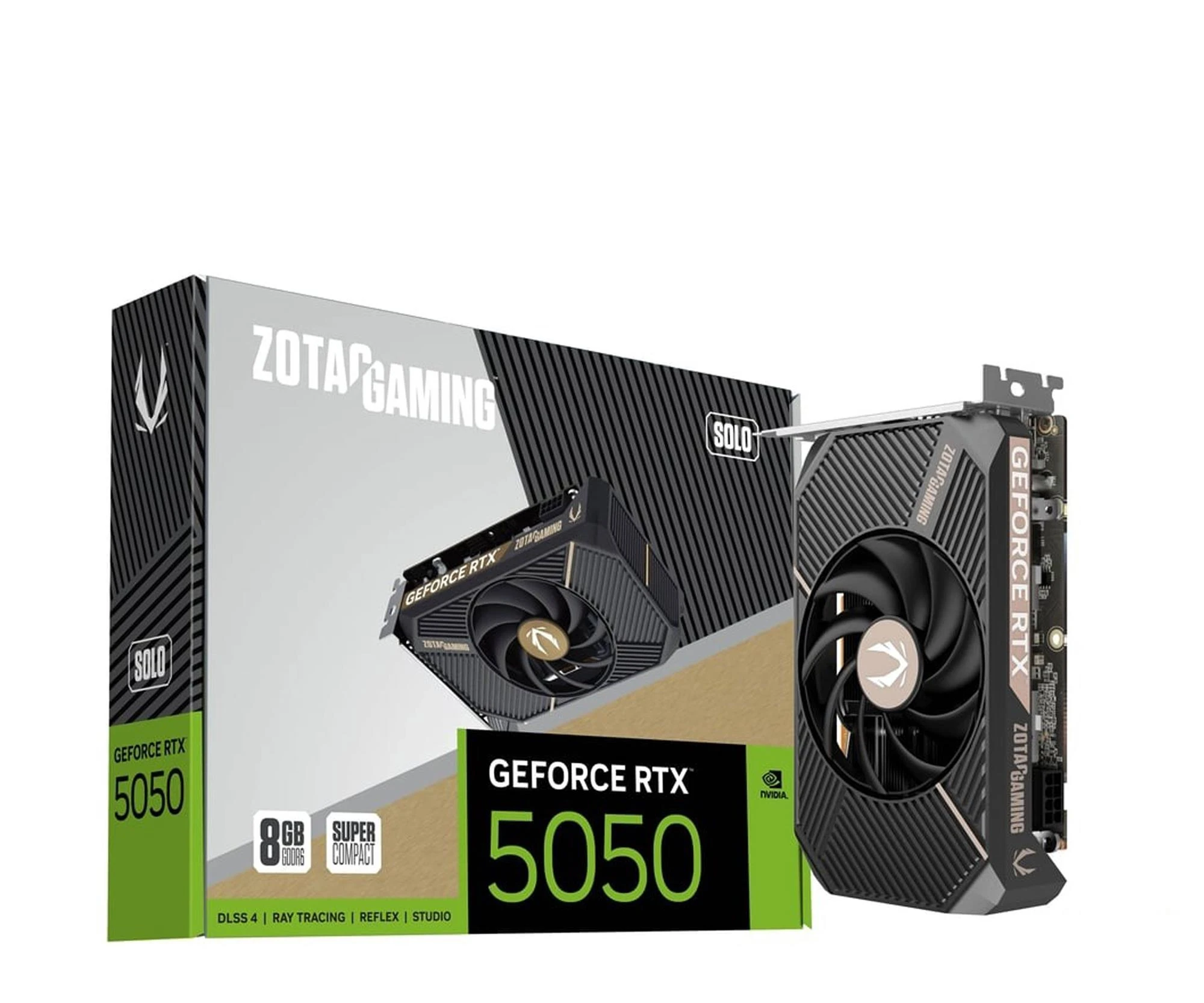 Відеокарта Zotac GeForce RTX 5050 Solo 8GB GDDR6 DLSS4 (ZT-B50500G-10L) EU