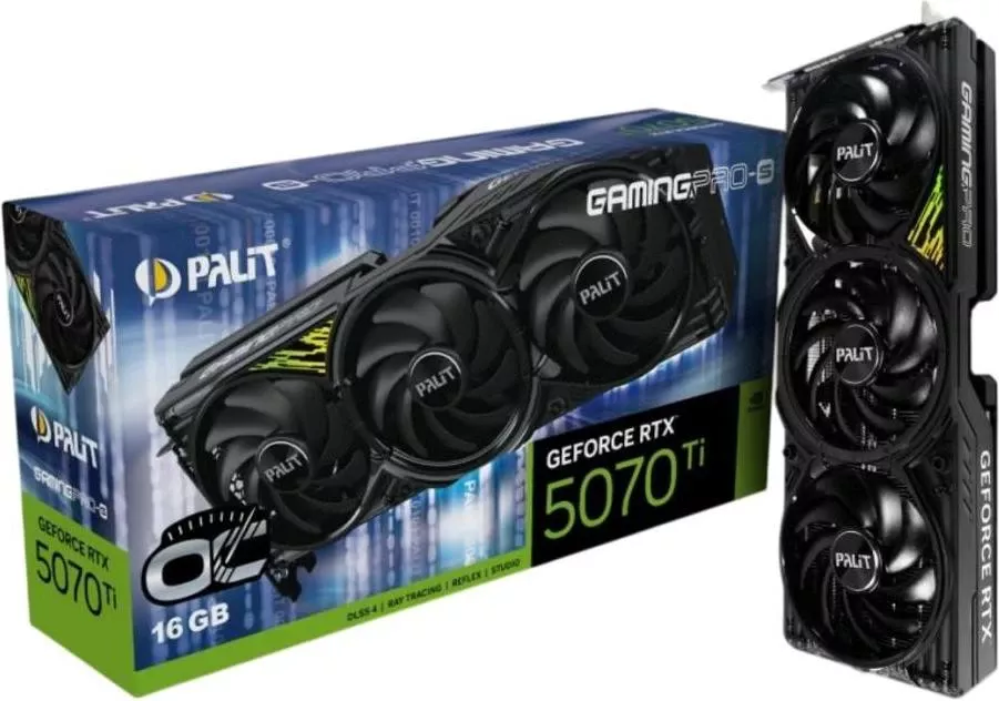 Відеокарта Palit GeForce RTX 5070 Ti GamingPro-S OC (NE7507TS19T2-GB2031U)