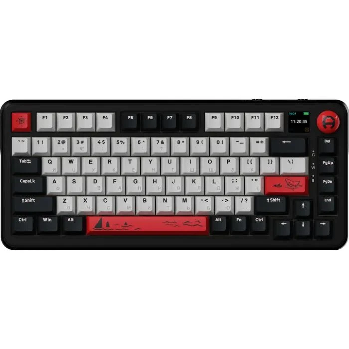 Клавіатура Ajazz AK820 MAX Avocado Switch Black RGB USB/Wireless/Bluetooth UA Black (AK820MAX-AS-BG) (UA)