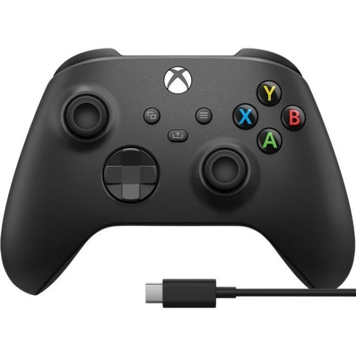 Геймпад Microsoft Wireless Controller Carbon Black + USB Type-C (1V8-00002) (UA)
