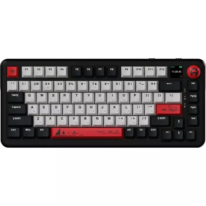 Клавіатура Ajazz AK820 MAX Avocado Switch Black RGB USB/Wireless/Bluetooth UA Black (AK820MAX-AS-BG) (UA)