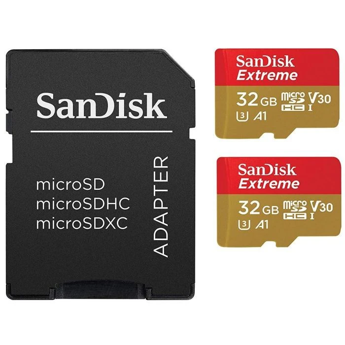 Карта памяти SanDisk 32GB microSD class 10 UHS-I U3 V30 A1 Extreme (SDSQXAF-032G-GN6AT) (UA)