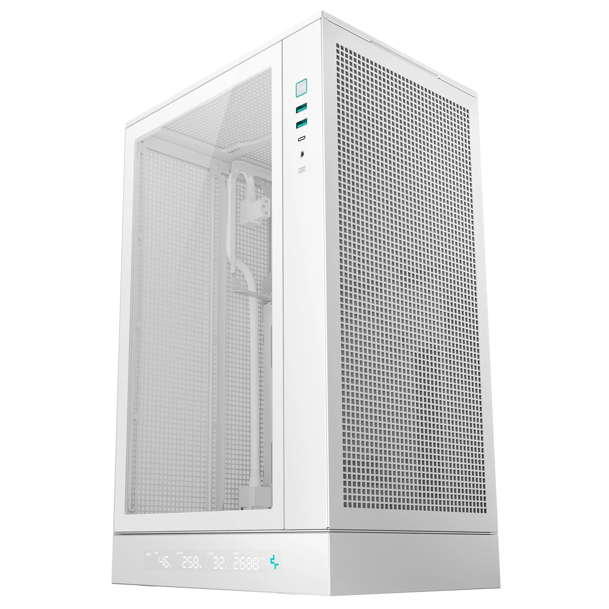 Корпус DeepCool CH270 Digital White (R-CH270-WHNDM0-G-1) без БП (UA)
