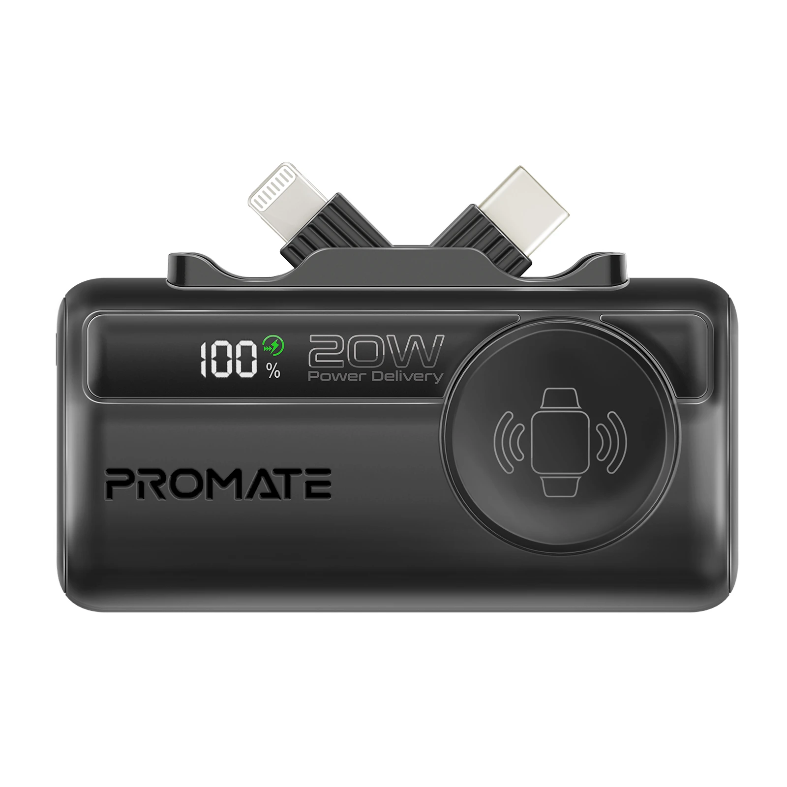 Мобільна батарея Promate PowerUp-Trio 5000mAh 20W Black (powerup-trio.black)