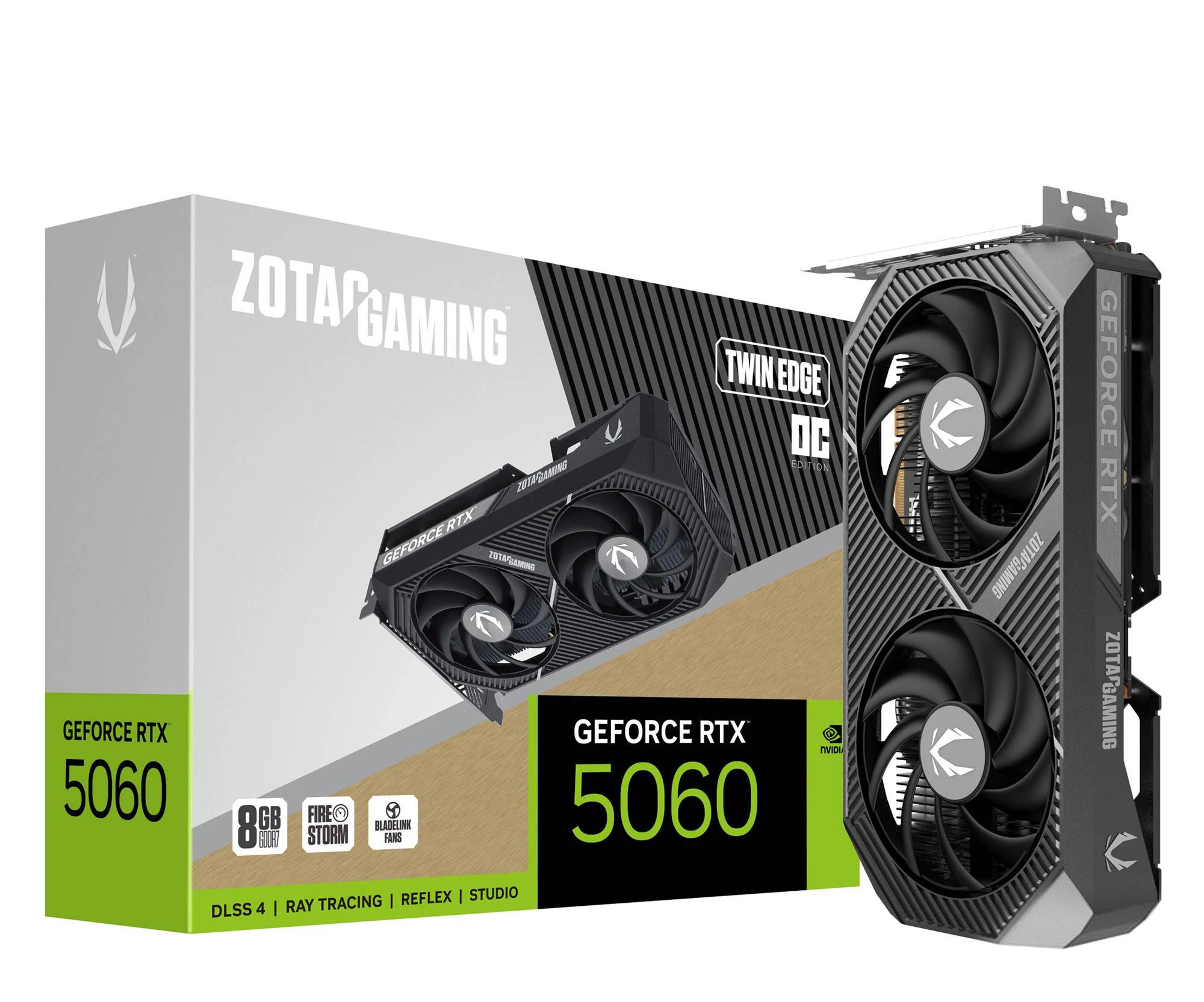 Відеокарта Zotac GeForce RTX 5060 Twin Edge OC 8GB GDDR7 DLSS4 (ZT-B50600H-10M) EU