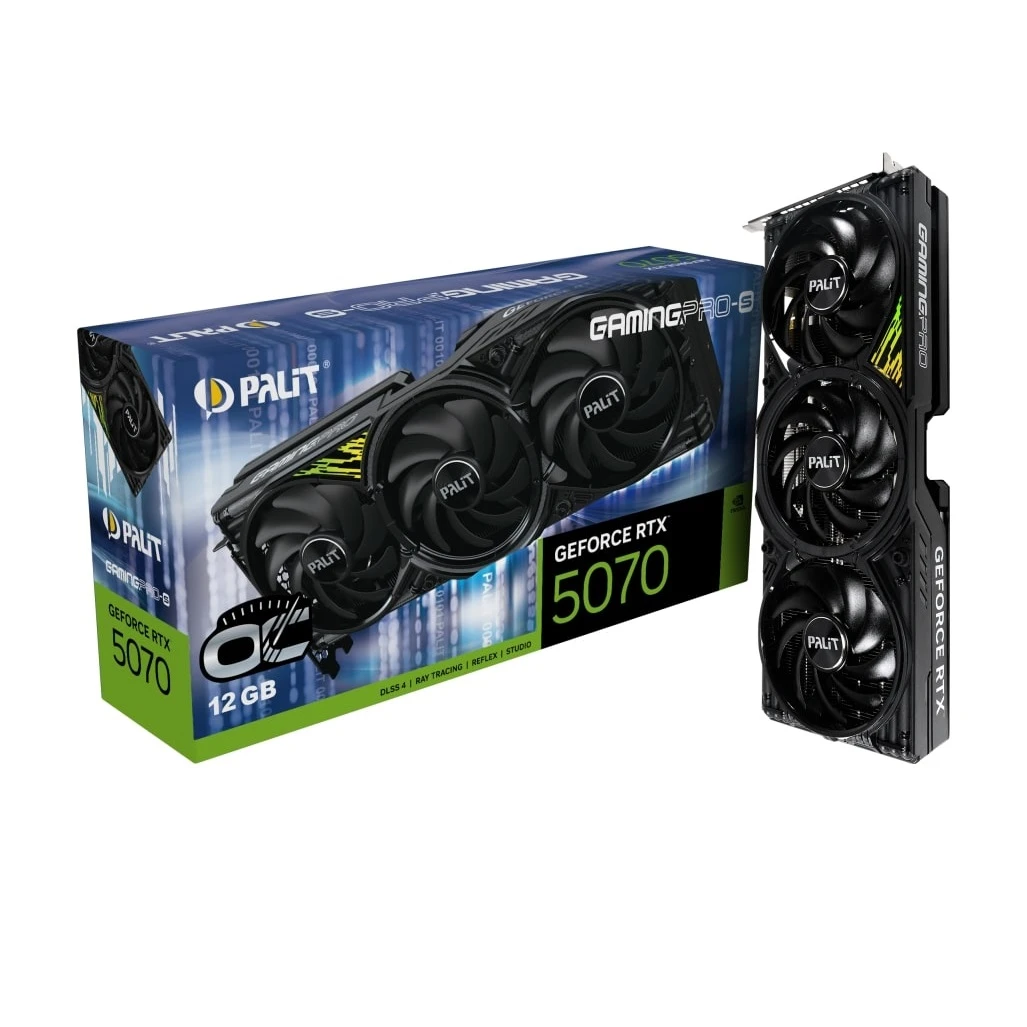 Відеокарта GeForce RTX 5070 12GB GDDR7 GamingPro-S OC Palit (NE75070T19K9-GB2050U)