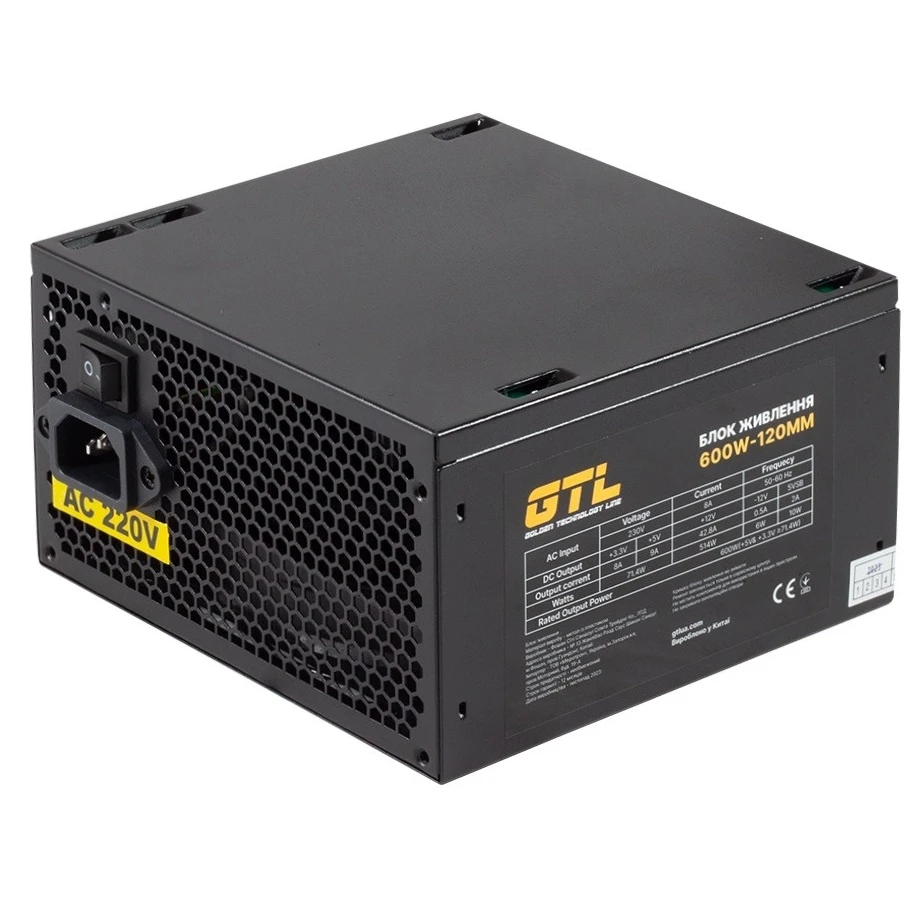 Блок живлення GTL Gaming Star (GTLGS600BK) 600W