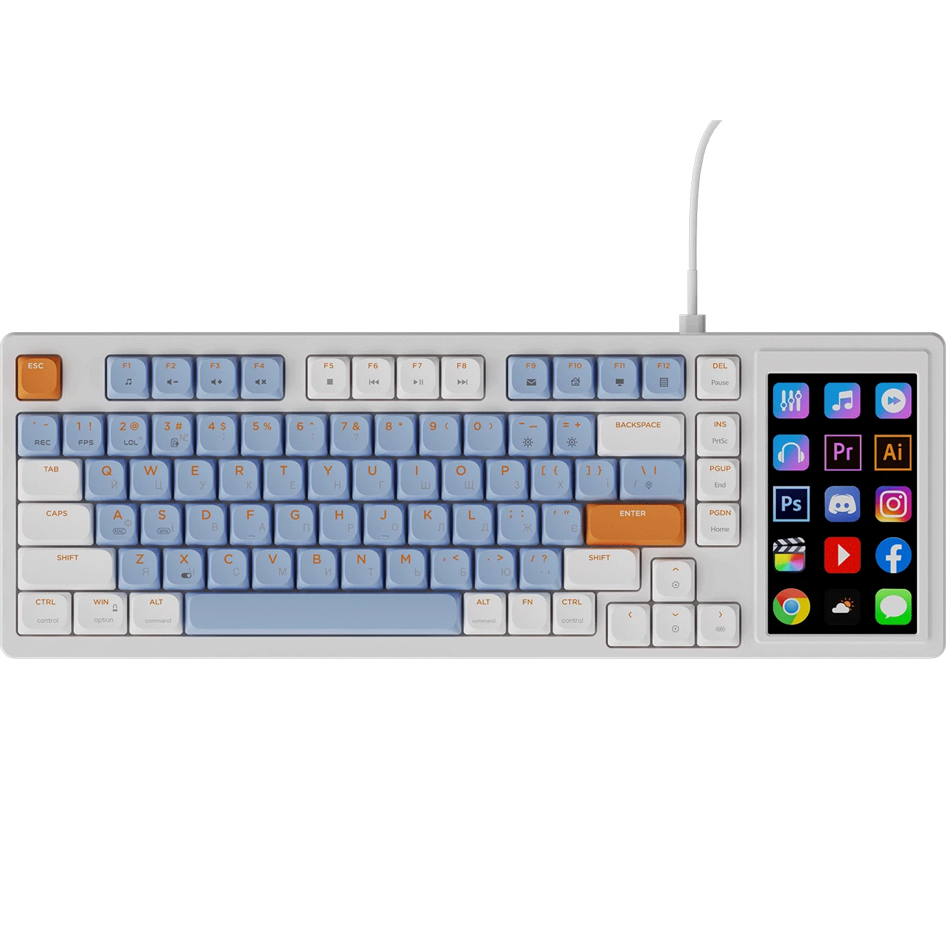 Клавіатура Ajazz AKP815 Huano Red Switch White (AKP815-R-WBO) (UA)