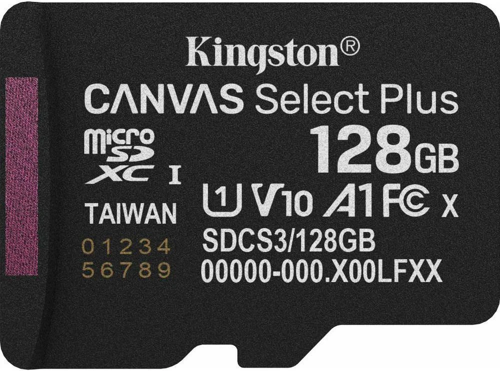 Карта пам'яті Kingston 128 GB micSDXC Canvas Select Plus Gen3 SDCS3/128GBSP (UA)