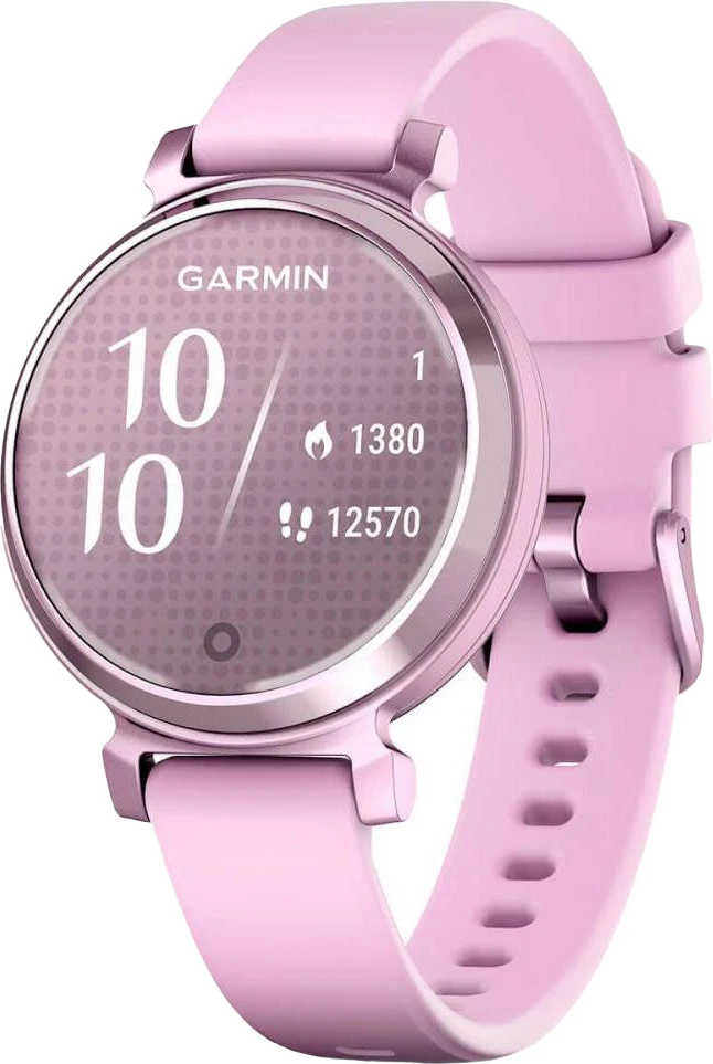 Смарт-годинники Garmin Lily 2 Metallic Lilac з лавандовим силіконовим ремінцем (010-02839-01/21)