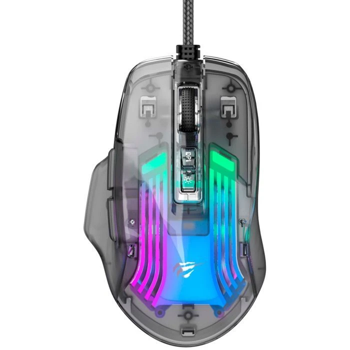Миша Havit HV-MS1011SE USB Transparent Black (6950676270280) (UA)
