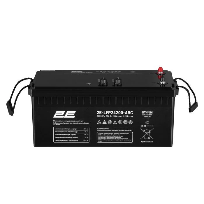 Акумуляторна батарея LiFePo4 2E 24V-200Ah, ABC 8S (2E-LFP24200-ABC) (UA)