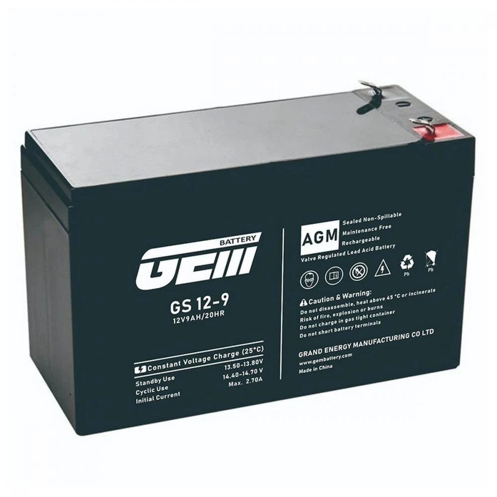 Акумуляторна батарея GEM BATTERY GS 12-9 (UA)