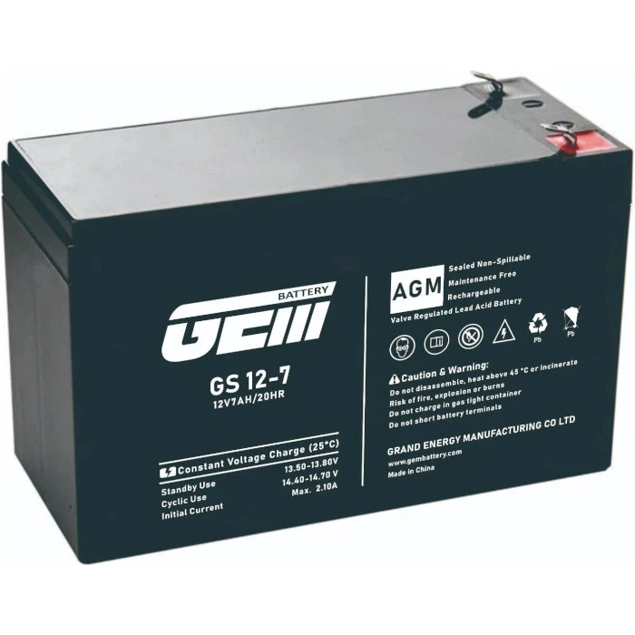 Аккумуляторная батарея GEM BATTERY GS 12-7 (UA)