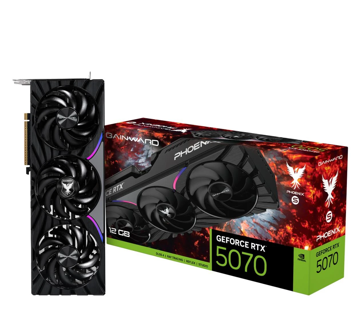 Відеокарта Gainward GeForce RTX 5070 Phoenix-S 12GB GDDR7 DLSS4 (NE75070019K9-GB2050K) EU