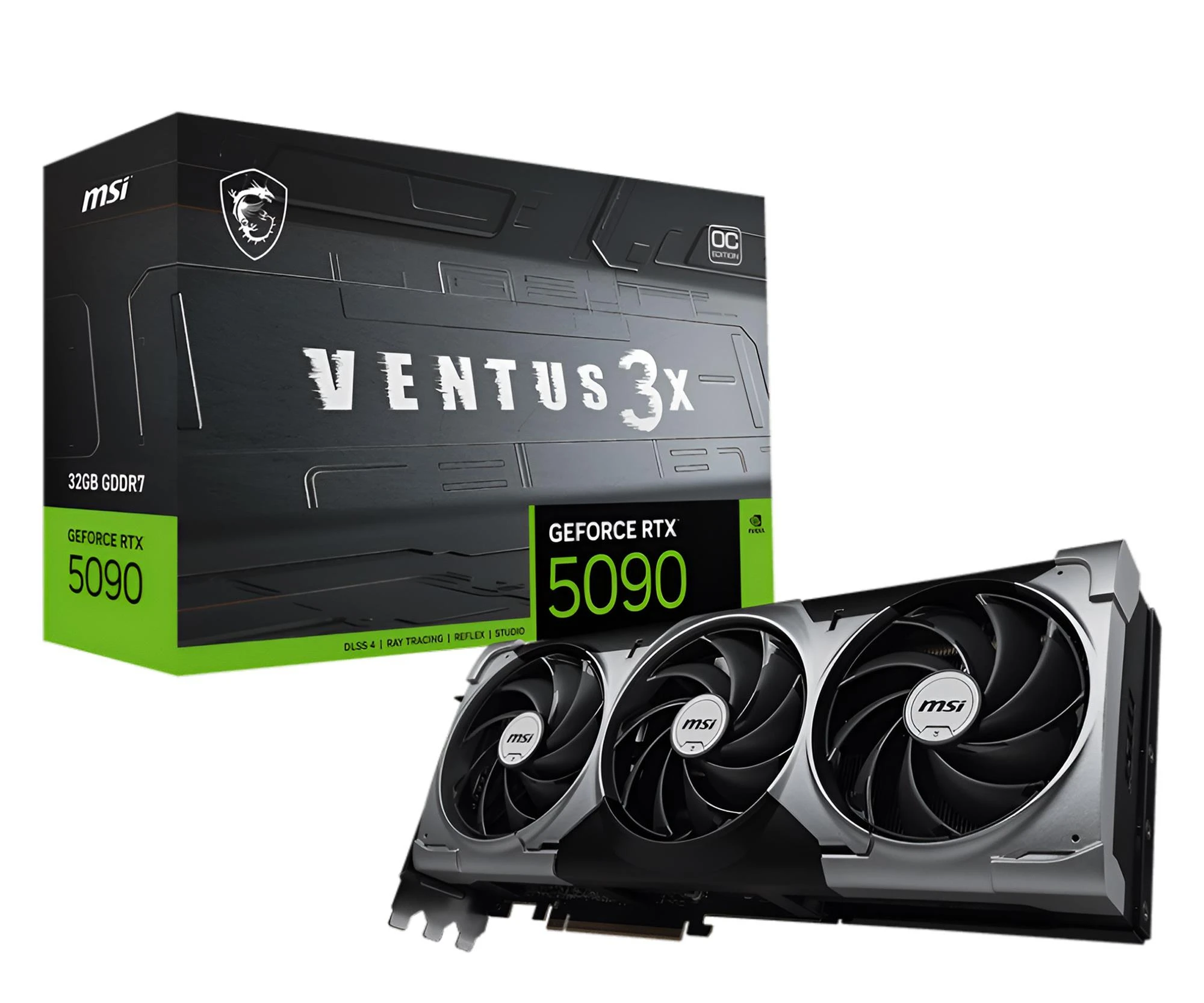 Видеокарта MSI GeForce RTX 5090 Ventus 3X OC 32GB GDDR7 DLSS4 (5090 32G VENTUS 3X OC) EU