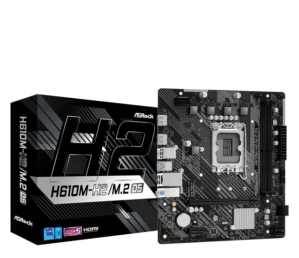 Материнская плата ASRock H610M-H2/M.2 D5 EU