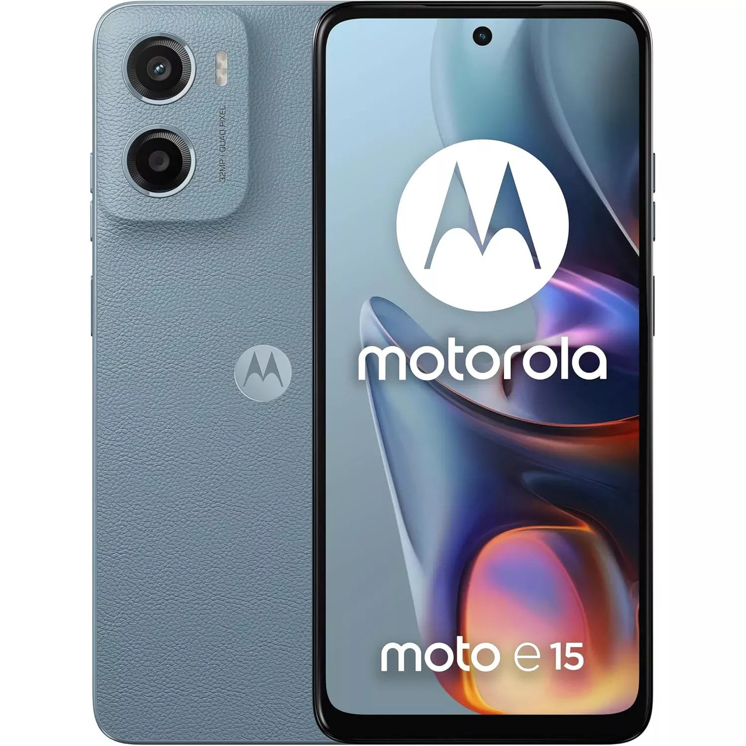 Мобільний телефон Motorola Moto E15 2/64GB Misty Blue (PB6S0001RS) (UA)