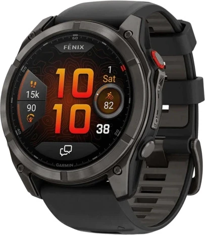 Garmin Fenix 8 Pro 51 mm AMOLED Carbon Gray DLC Titanium with Black/Pebble Gray (010-03199-00/01)