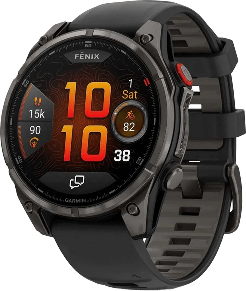 Garmin Fenix 8 Pro 47 mm AMOLED Carbon Gray DLC Titanium with Black/Pebble Gray (010-03198-00/01)