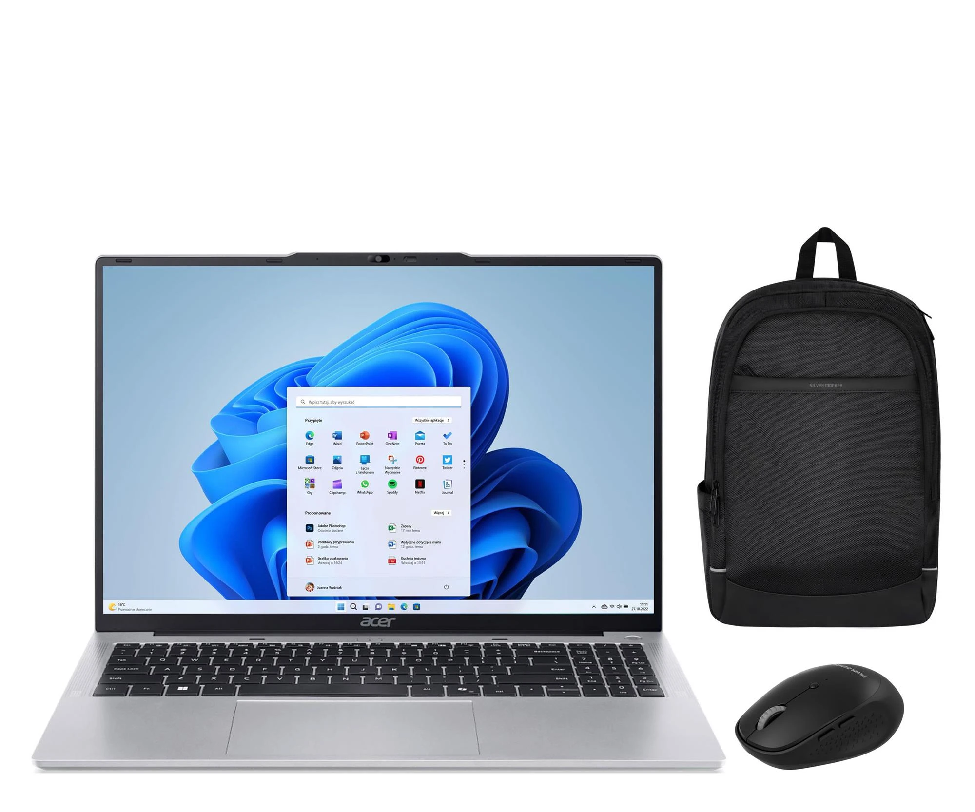 Ноутбук Acer Aspire Lite 16 i5-1334U/16GB/512/Win11 Zestaw (AL16-52P || NX.J2SEP.002)