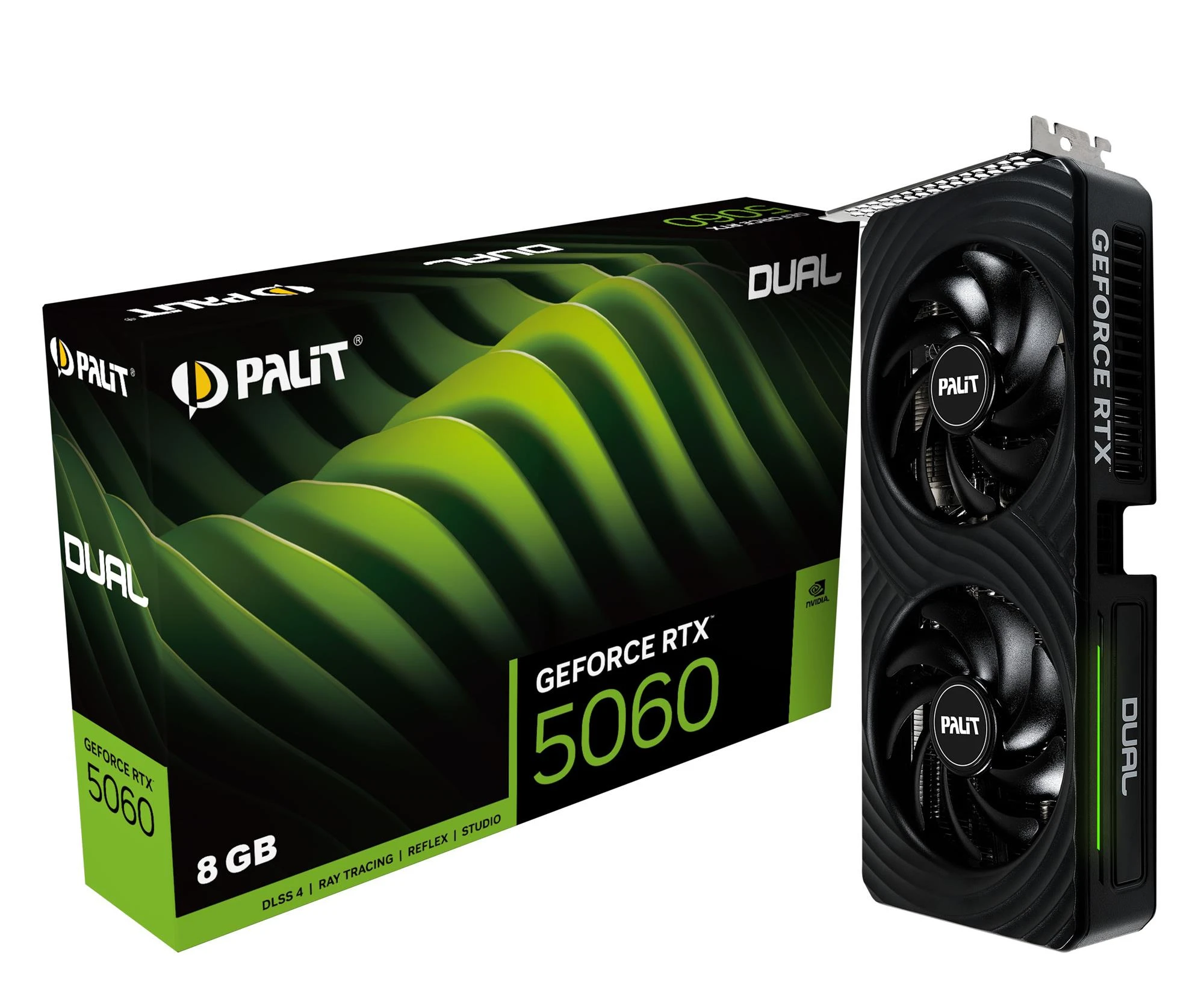 Відеокарта Palit GeForce RTX 5060 Dual OC 8GB GDDR7 DLSS4 (NE75060S19P1-GB2063D) EU