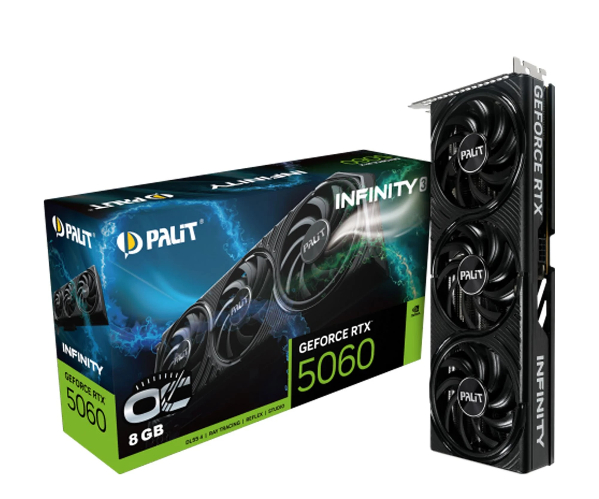 Відеокарта Palit GeForce RTX 5060 Infinity 3 OC 8GB GDDR7 DLSS4 (NE75060T19P1-GB2063S) EU