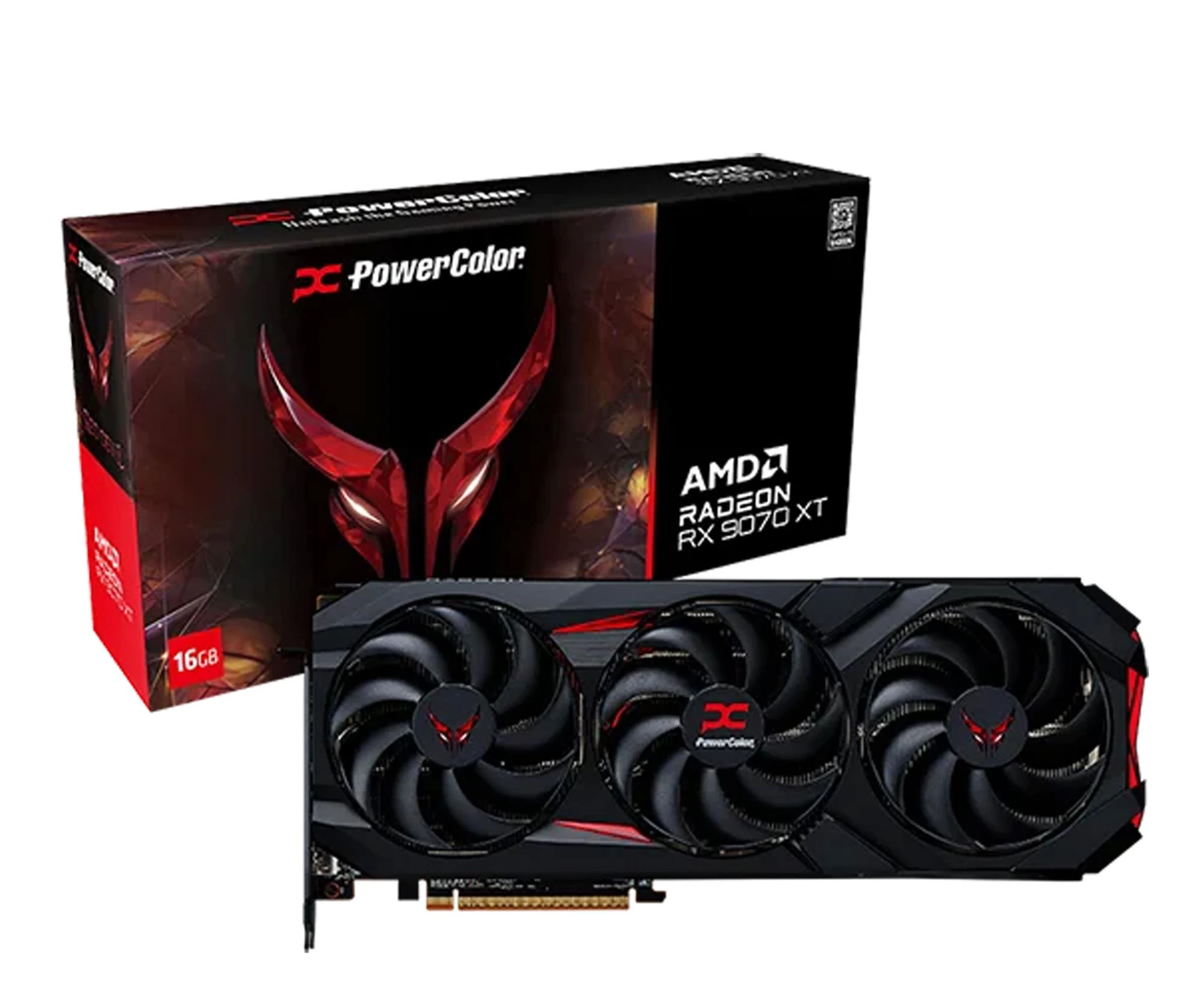 Видеокарта PowerColor Radeon RX 9070 XT Red Devil 16GB GDDR6 (RX9070XT 16G-E/OC) EU