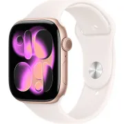 Apple Watch Series 11 GPS 46mm Rose Gold Alu. Case w. Light Blush S. Band - M/L (MEV74)