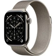 Apple Watch Series 11 GPS + Cellular 42mm Natural Tit. Case w. Natural Milanese Loop (MF8P4)