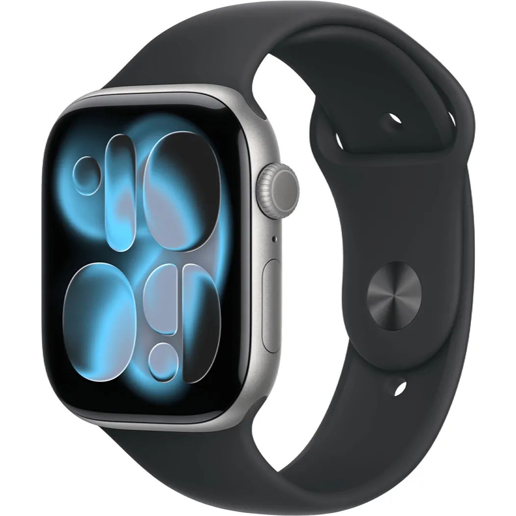 Часы Apple Watch Series 11 GPS + Cellular 46mm Space Grey Alu. Case w. Black S. Band - S/M (MFC94)