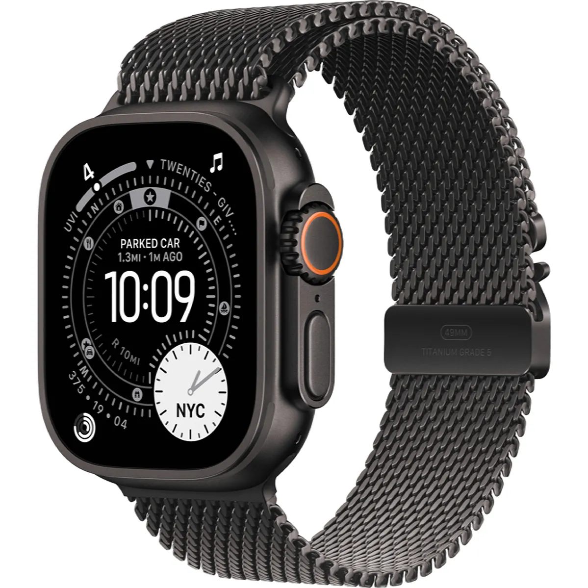 Годинники Apple Watch Ultra 3 GPS + Cellular 49mm Black Tit. Case w. Black Tit. Milanese Loop - Small (MF1N4)