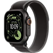 Apple Watch Ultra 3 GPS + Cellular 49mm Black Tit. Case w. Black/Charcoal Trail Loop - M/L (MF1H4)