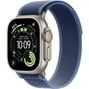 Apple Watch Ultra 3 GPS + Cellular 49mm Natural Tit. Case w. Blue/Bright Blue Trail Loop - M/L (MEWU4)