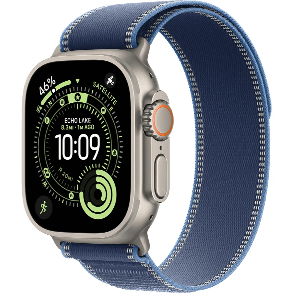Часы Apple Watch Ultra 3 GPS + Cellular 49mm Natural Tit. Case w. Blue/Bright Blue Trail Loop - S/M (MEWR4)