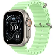 Apple Watch Ultra 3 GPS + Cellular 49mm Natural Tit. Case w. Neon Green Ocean Band (MF1V4+MGCF4)