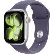 Apple Watch Series 11 GPS + Cellular 42mm Silver Alu. Case w. Purple Fog S. Band - S/M (MF8H4)