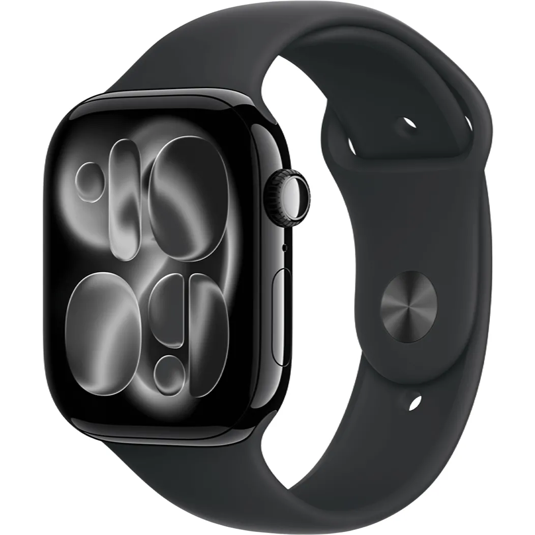 Годинники Apple Watch Series 11 GPS + Cellular 46mm Jet Black Alu. Case w. Black S. Band - M/L (MFC44)