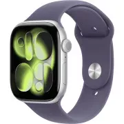 Apple Watch Series 11 GPS + Cellular 46mm Silver Alu. Case w. Purple Fog S. Band - S/M (MFCP4)