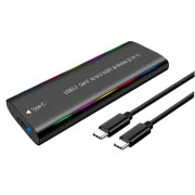 Карман внешний Dynamode M.2 SSD NVMe/SATA combo USB3.2 GEN2 Type-C aluminium black (DM-CAD-SSD10) (UA)