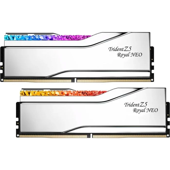Оперативна пам'ять DDR5 64GB (2x32GB) 6000 MHz Trident Z5 Royal Silver G.Skill (F5-6000J2836G32GX2-TR5S) (UA)