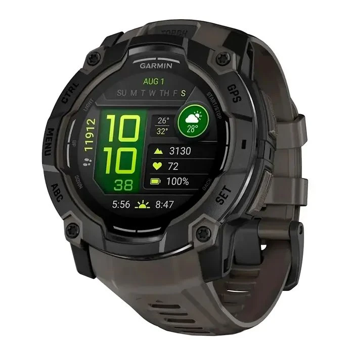Смарт-часы Garmin Instinct 3, 50mm, AMOLED, Black Bezel with Charcoal Band, GPS (010-03020-00) (UA)
