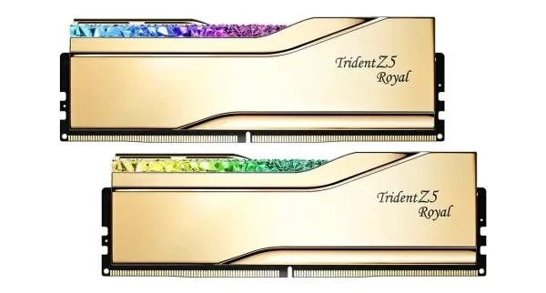 Оперативна пам'ять G.Skill 32 GB (2x16GB) DDR5 6400 MHz Trident Z5 Royal Gold (F5-6400J3039G16GX2-TR5G) (UA)