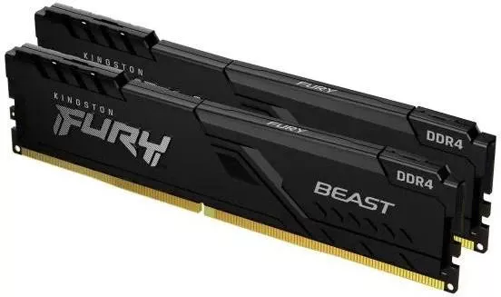 Оперативная память Kingston FURY 16 GB (2x8GB) DDR4 3200 MHz Beast Black (KF432C16BBK2/16WP) (UA)