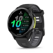 Garmin Forerunner 970 Black Carbon Gray DLC Titanium with Black/Translucent Whitestone Silicone with Slate Buckle (010-02969-60) (UA)