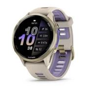 Garmin Forerunner 970 French Gray Soft Gold Titanium with French Gray/Translucent Indigo Silicone with Soft Gold Buckle (010-02969-62) (UA)