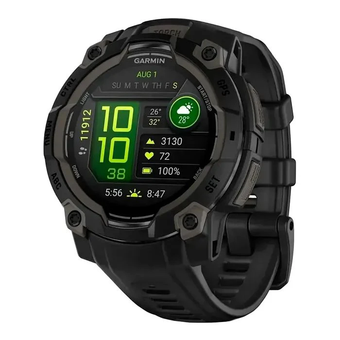 Garmin Instinct 3, 45 мм, AMOLED, чорний безель з чорним ремінцем, GPS смарт-годинник (010-02936-00) (UA)