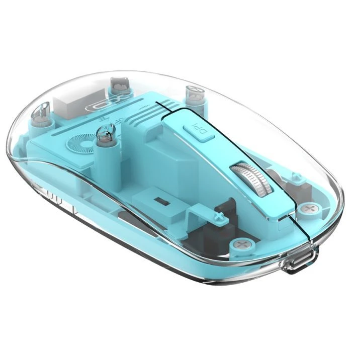 Мышь XO M12 Wireless Transparent/Blue (M12 Blue) (UA)