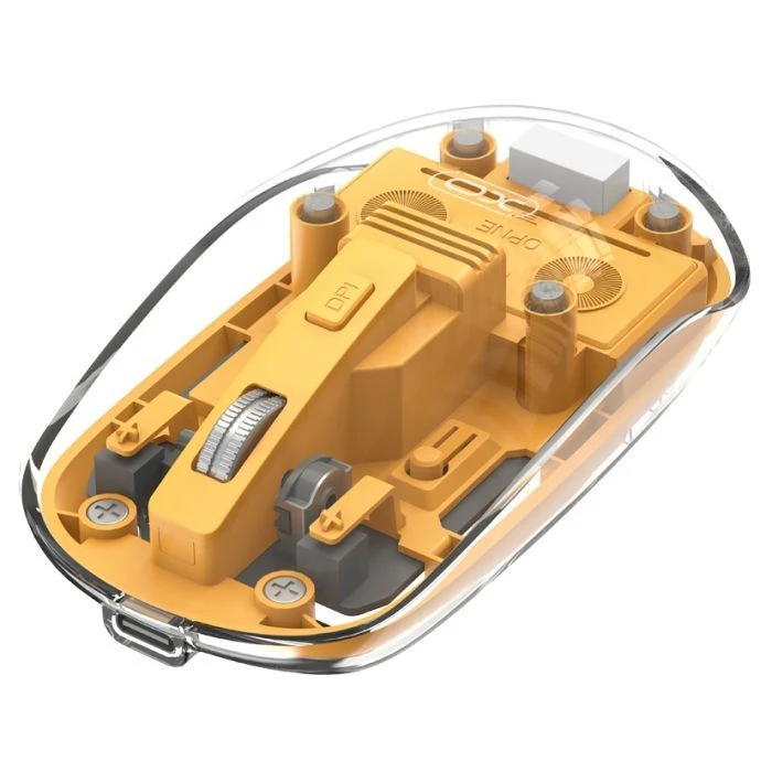 Миша XO M12 Wireless Transparent/Yellow (M12 Yellow) (UA)